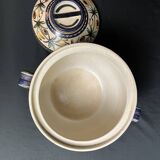 Quimper Keraluc, vintage polychrome earthenware pot or soup tureen circa 1960