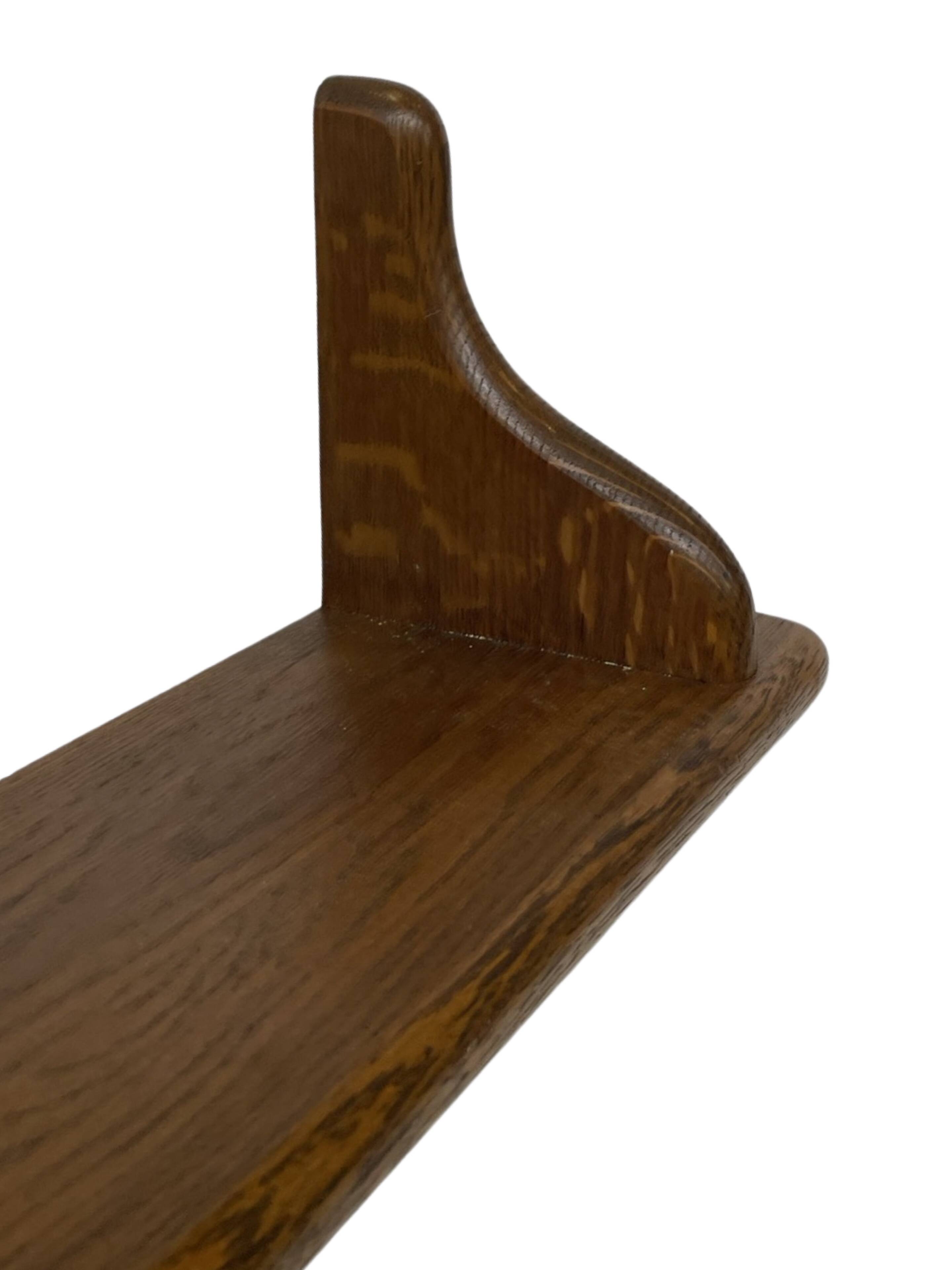 Vintage oak wall rack book shelf 1960s wood minimalist design