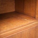 Art Deco cabinet, asymmetrical art deco cabinet, wood cabinet 40s