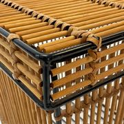 Mid Century Rohe Noordwolde rattan basket by Dirk van Sliedrecht 60's Design