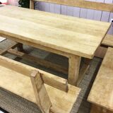 Farm table and 3 benches