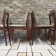 Suite de 4 chaises scandinaves vintage en teck années  1960