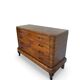 Commode italienne Art déco en ronce de noyer, années 1930