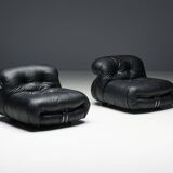 Soriana Lounge Chairs by Afra & Tobia Scarpa for Cassina, Italy, 1970s
