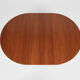 Midcentury Danish round extendable dining table in teak 1960s - with flat border