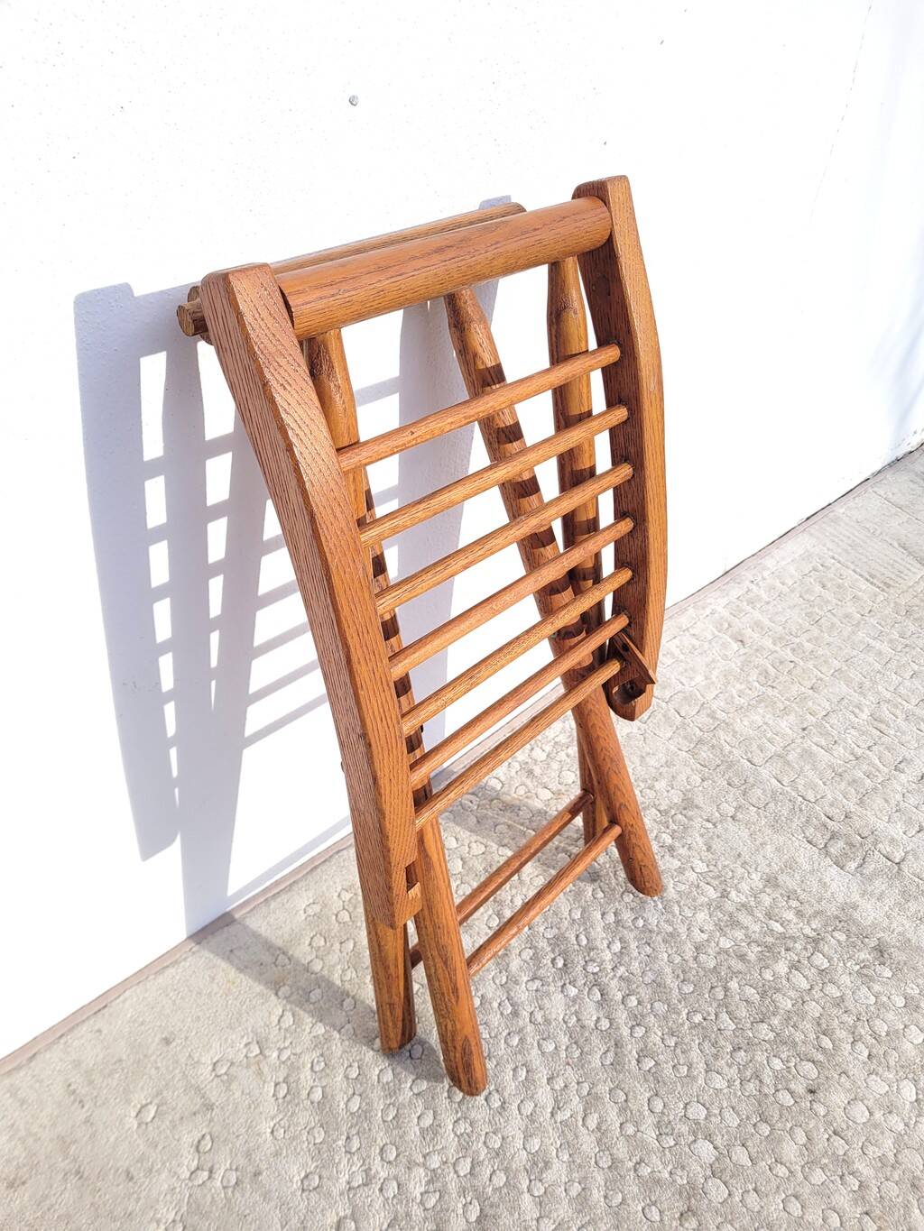 Stool or luggage rack / Vintage wooden suitcase rest