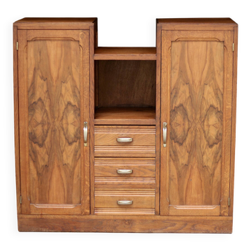Buffet Art Deco en acajou et loupe d'acajou. Patine splendide.