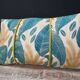 Lot de 2 coussins velours/imprimés 50x30cm