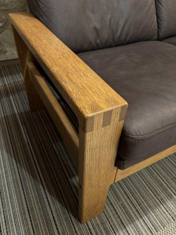 Canapé danois en cuir Borge Morgensen