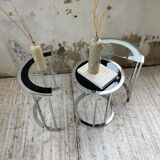 Trio of 70s chrome consoles