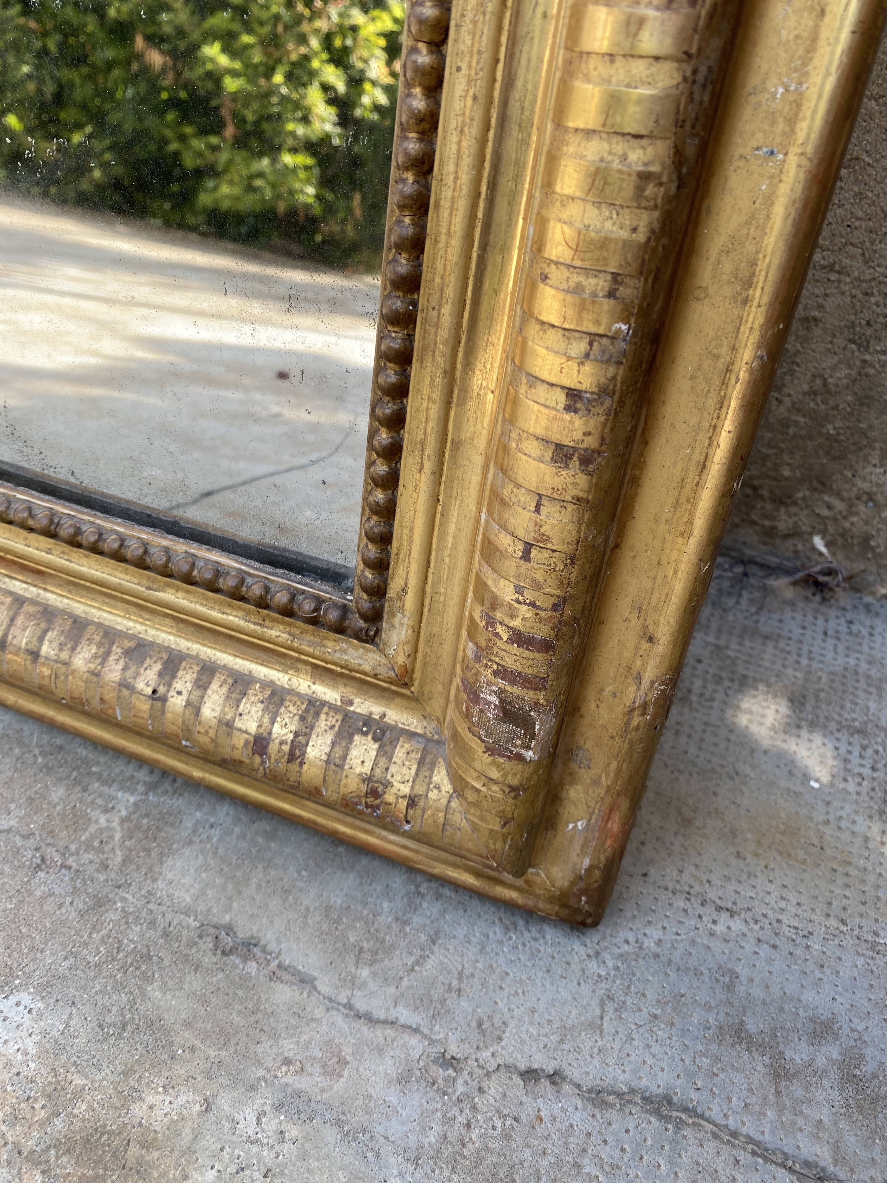 Miroir Louis Philippe doré 120x88