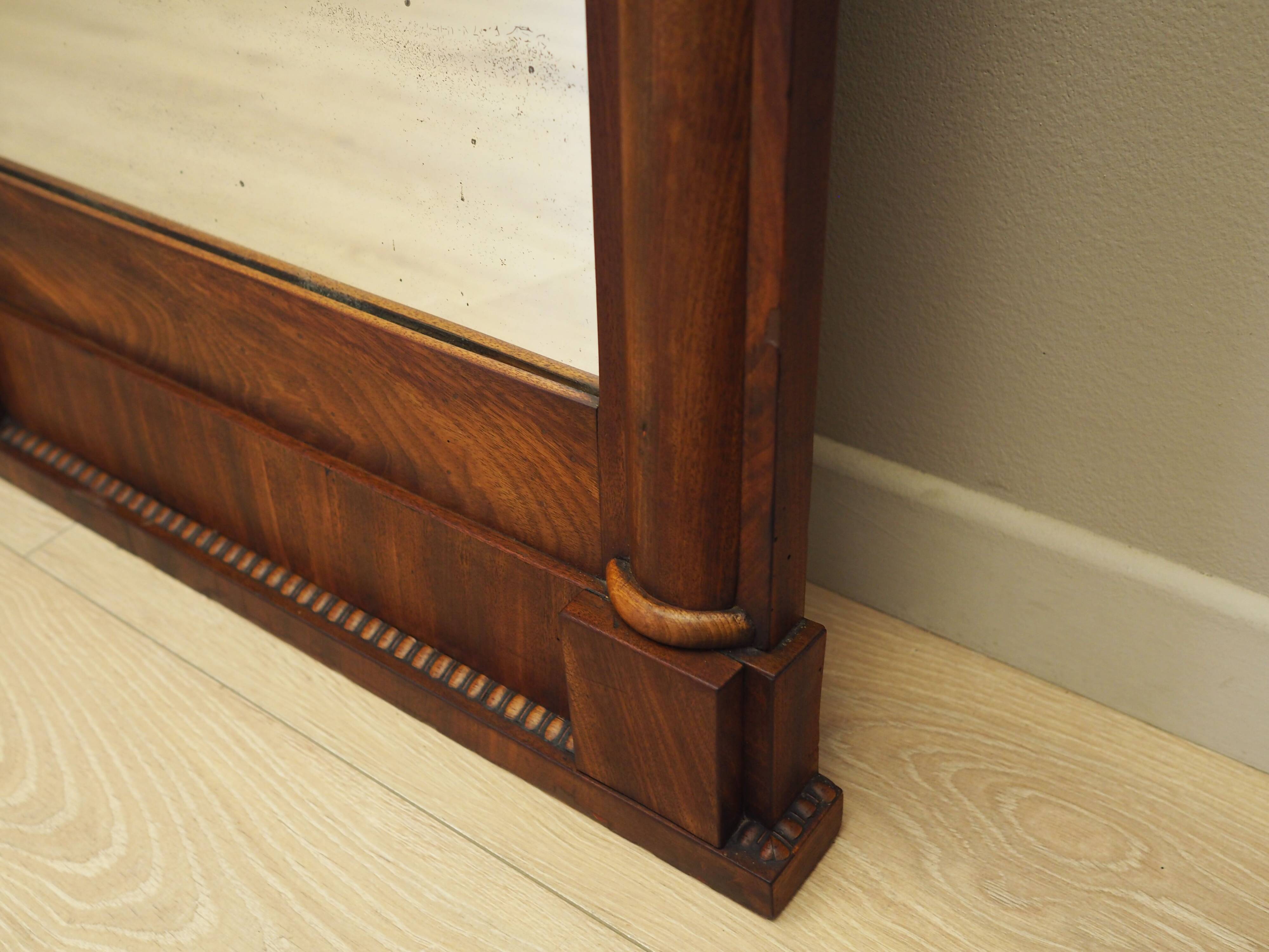 Mirror in wooden frame, Danish design, 1970s, production: Denmark