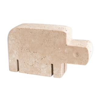 Fratelli Mannelli travertine zoomorphic paper press, 1970's