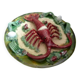 Barbotine earthenware plate