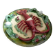 Barbotine earthenware plate