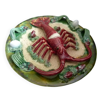 Barbotine earthenware plate