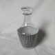 Lot de 2 carafes en verre pied de poule noir et blanc de la cristallerie d'Arques. Rare.