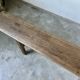 Small solid walnut farm bench, 1950s