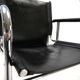 Strässle HE leather lounge chair by Hans Eichenberger