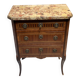 Louis XVI style chest of drawers with pink marble top