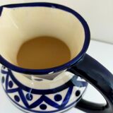 pitcher in earthenware Saint Jean de Bretagne blue and white