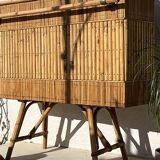 Bamboo and rattan tiki bar