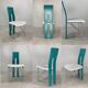 Ensemble de 6 chaises à repas Memphis en bouclé, années 1980