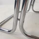 Set of 2 italian canvas and chromed metal chairs, 1970's