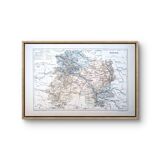 Map of the Marne, 1889. Authentic Vintage.