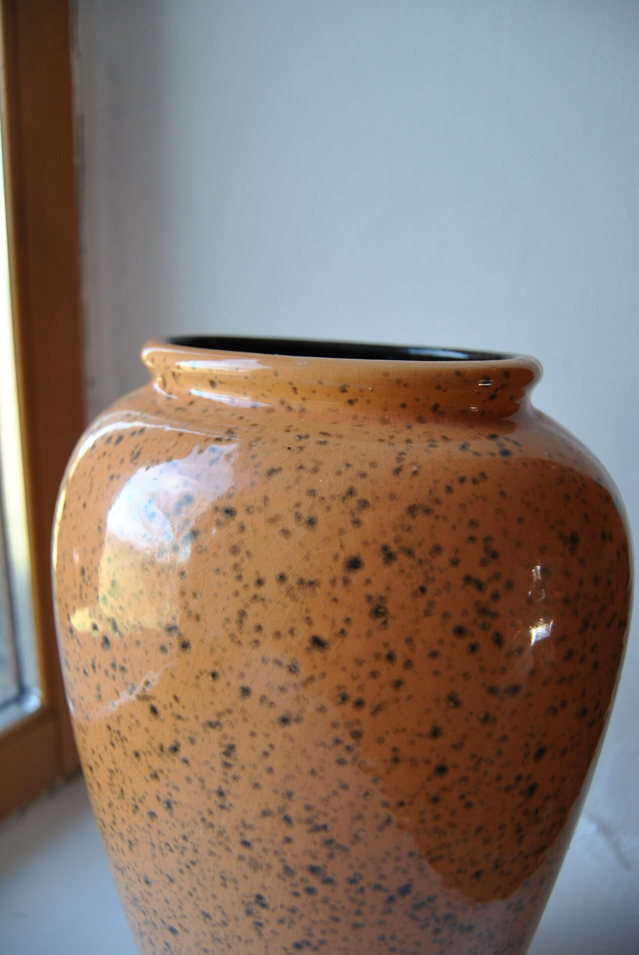 W.Germany 504-30 orange speckled vase 70s