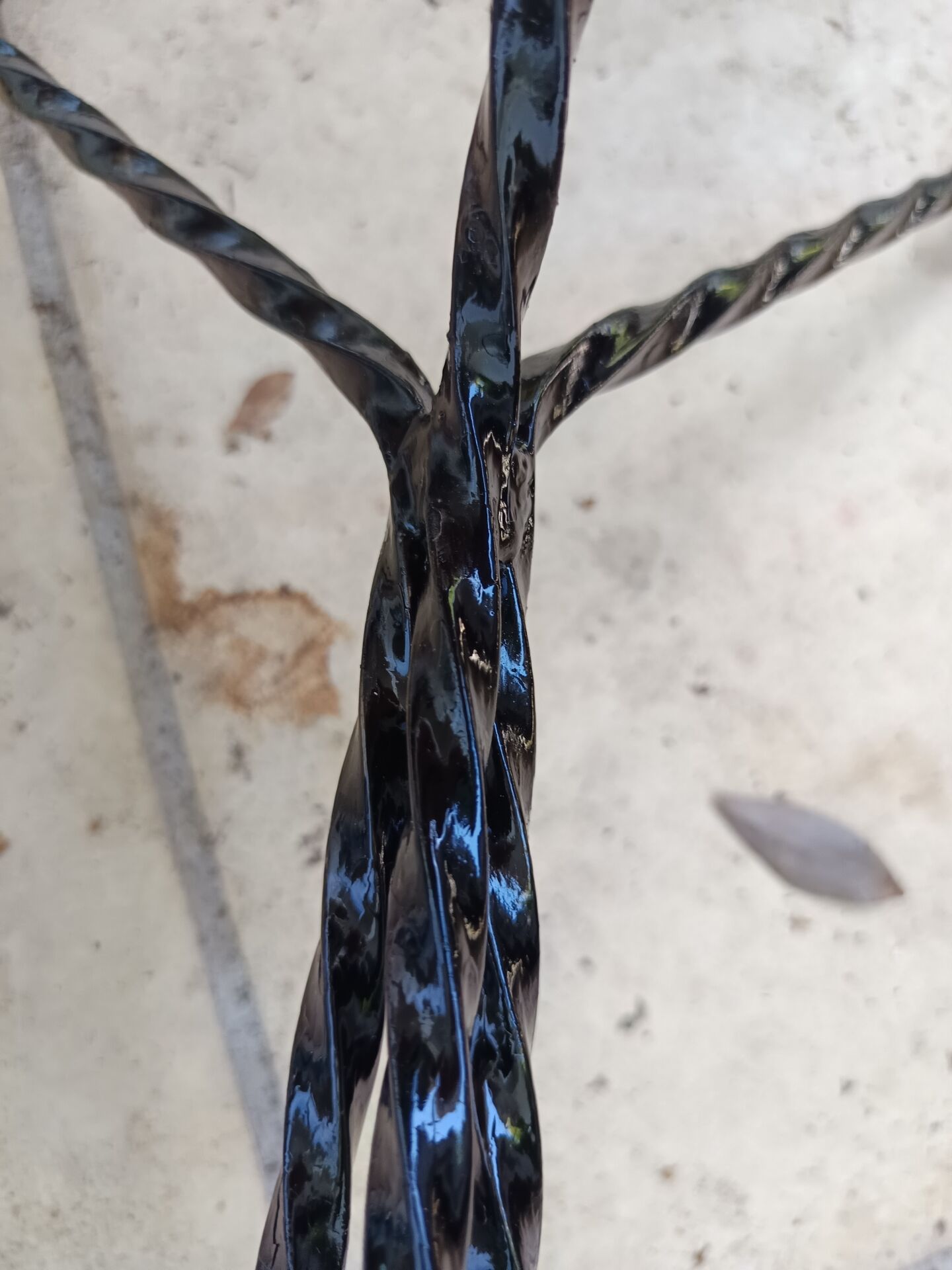 Wrought iron plant stand from the 1950s.