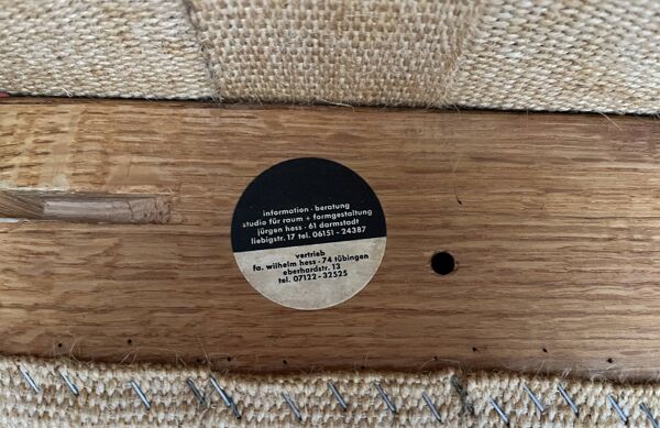 Repose pied tabouret ottoman vintage