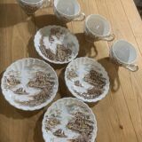 4 cups coffee with Johnson bros saucers