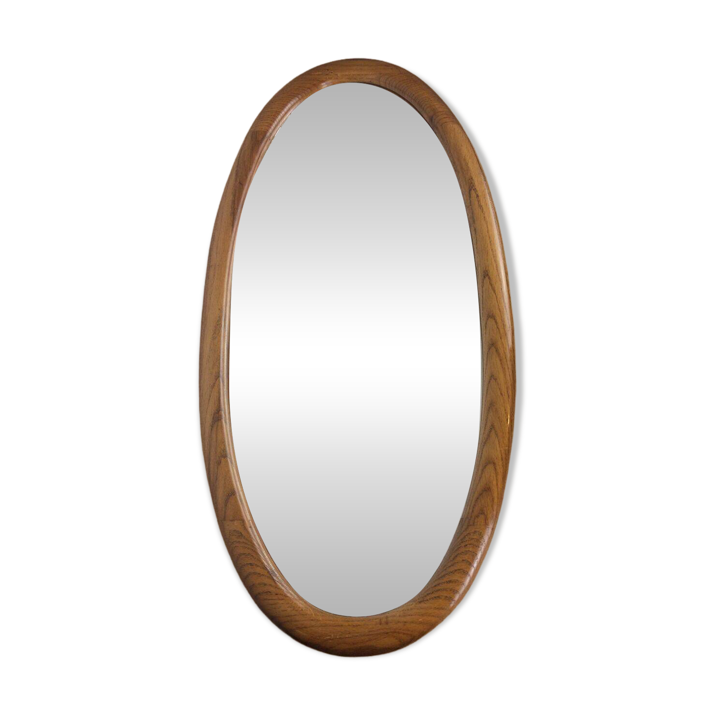 Miroir ovale cerclage bois massif 93 x 46 cm
