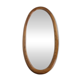 Miroir ovale cerclage bois massif 93 x 46 cm