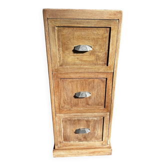 Ancien meuble de notaire à 3 grands tiroirs