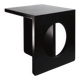 Side table/pedestal table in black-stained wood