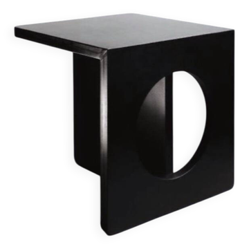 Sellette table d'appoint en bois teinté noir