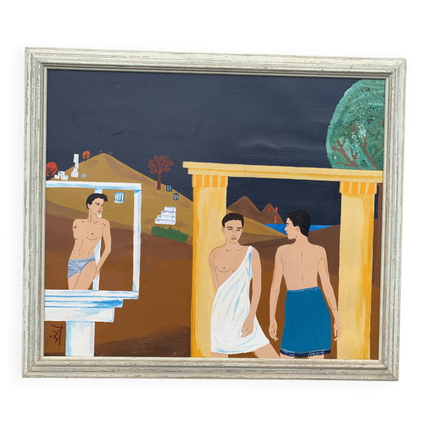 Tableau Scène antique stylisée XX