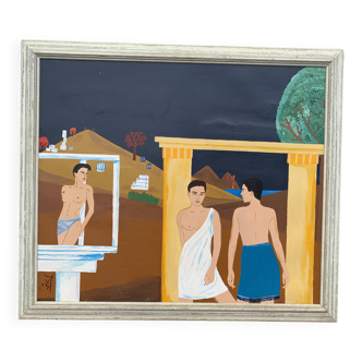 Painting Stylized antique scene XX