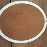 Oval mirror patinated gustavian gray