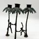Chandelier "singe" en bronze patiné, 1970s
