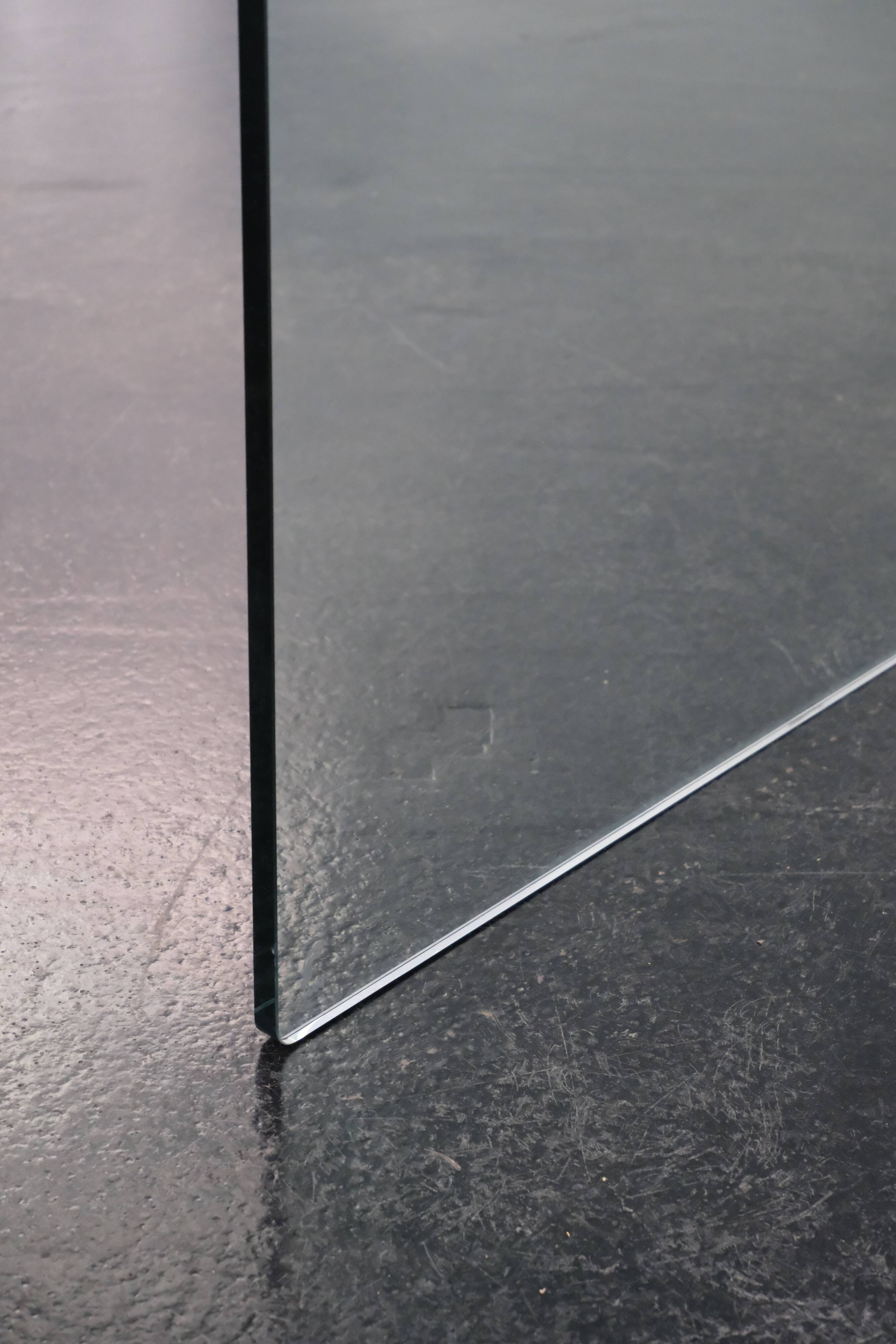 Glass writing desk by Fiam