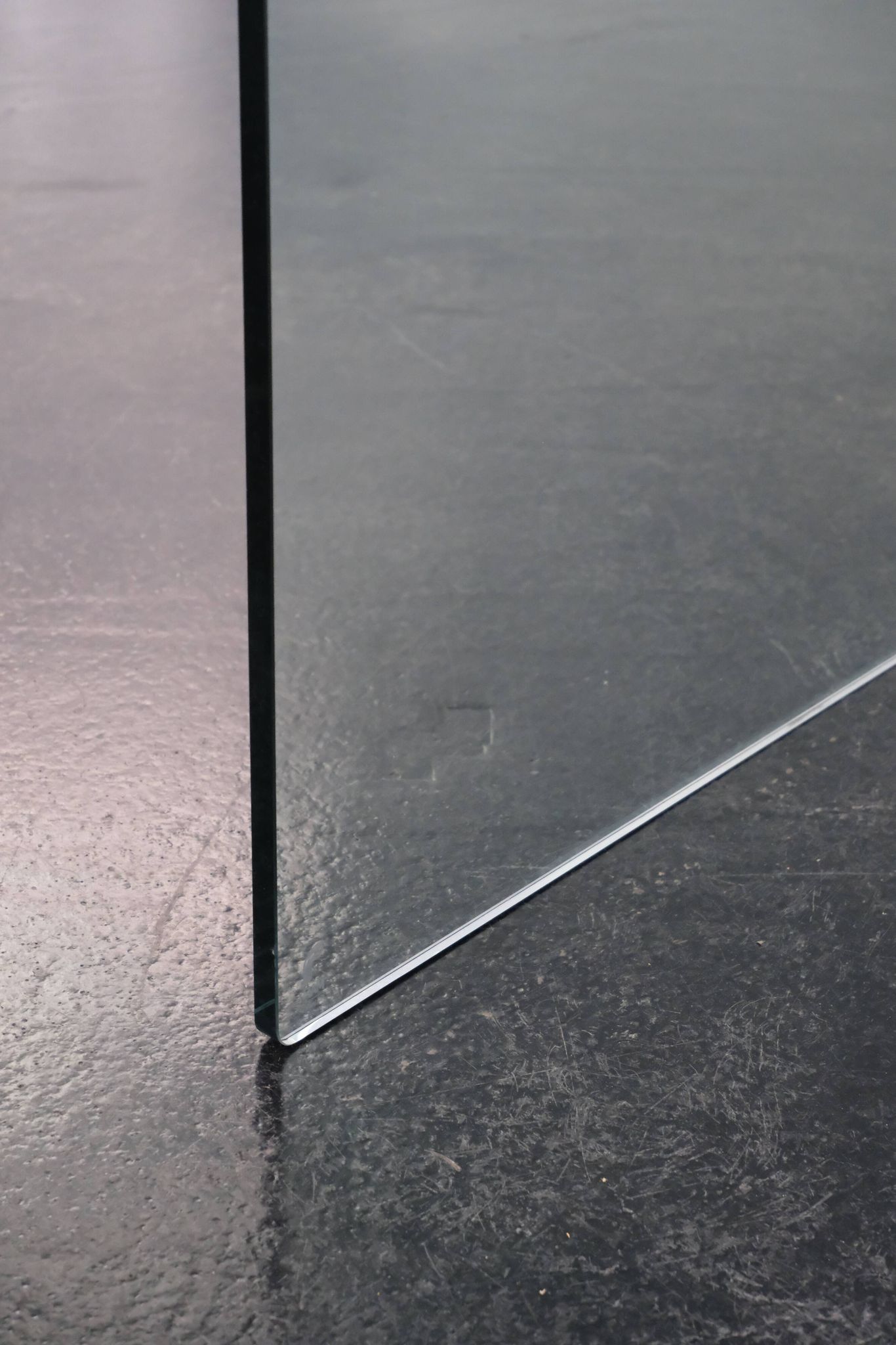 Glass writing desk by Fiam