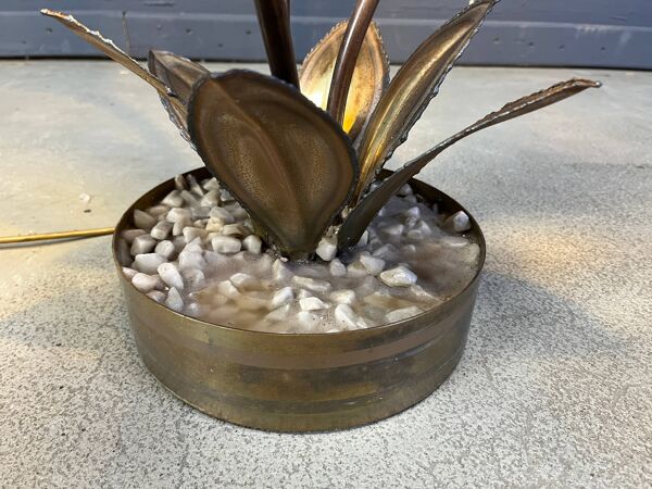 Lampadaire lotus Maison Jansen, années 1970