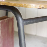 Vintage metal and wood coffee table 60