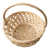 Large hand-woven wicker basket