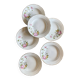Set of 6 vintage deep plates, Anemone pattern from Digoin Sarreguem.