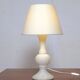 Pair of white glass lamps by Luxus Lighting, Sweden, 1980