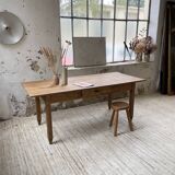 1950s oak butcher's farm table